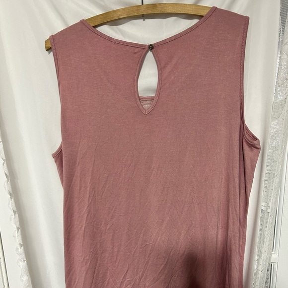 Warehouse Lace Detail Tank Top - Dusty Rose - Picture 3 of 8